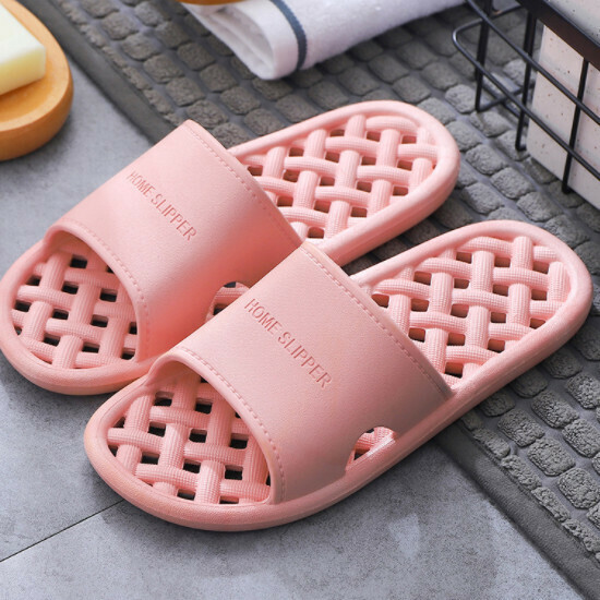 Hotly recommended bathroom soft-soled slippers (size 40-45 [pink]-809) [please contact customer service to confirm the delivery size after placing the order]