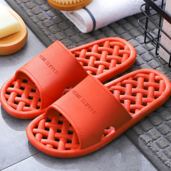 Hotly recommended bathroom soft-soled slippers (size 40-45 [orange]-809) [please contact customer service to confirm the delivery size after placing the order]