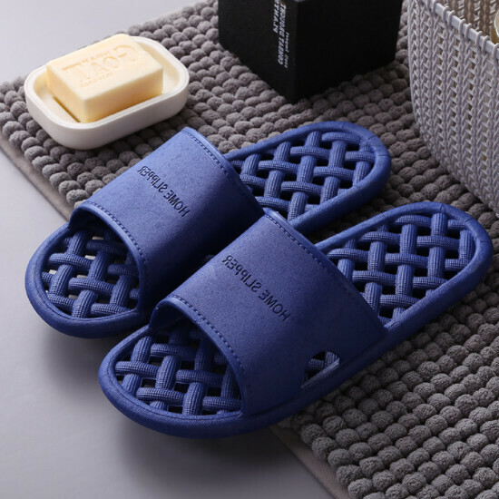Hotly recommended bathroom soft-soled slippers (size 40-45 [blue]-809) [please contact customer service to confirm the delivery size after placing the order]