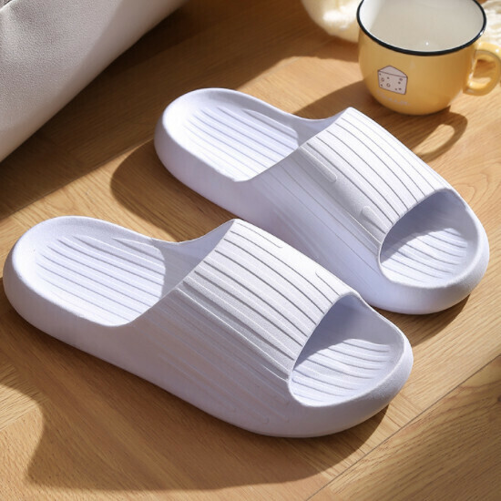 Hotly recommended thick-soled bathroom slippers (size 40-45 [white]-L88) [please contact customer service to confirm the delivery size after placing the order]