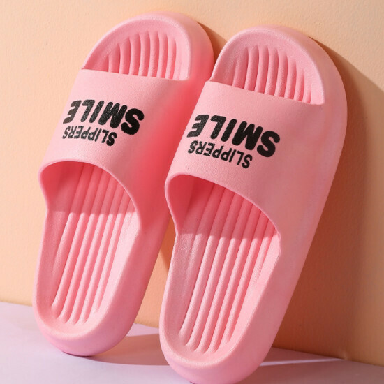 Hotly recommended bathroom soft-soled slippers (size 36-45 [pink letters]-2088) [please contact customer service to confirm the delivery size after placing the order]