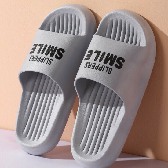 Hot recommended bathroom soft-soled slippers (size 36-45 [grey letters]-2088) [please contact customer service to confirm the delivery size after placing the order]