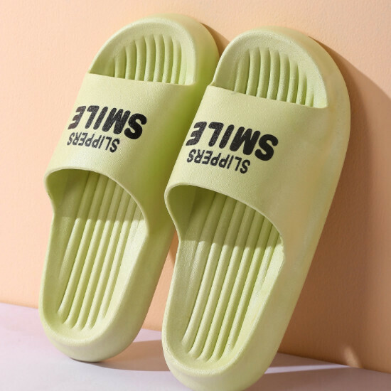 Hot recommended bathroom soft-soled slippers (size 36-45 [green letters]-2088) [please contact customer service to confirm the delivery size after placing the order]
