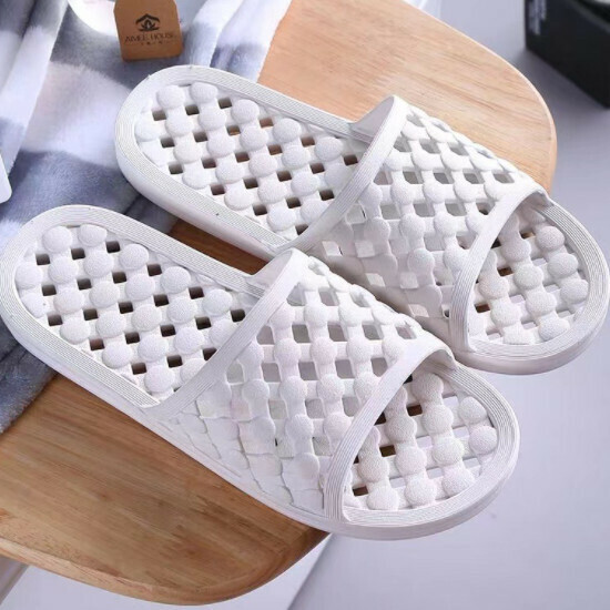 Hotly recommended bathroom soft-soled slippers (size 36-45 [white]-9021) [please contact customer service to confirm the delivery size after placing the order]