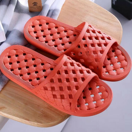 Hot recommended bathroom soft-soled slippers (size 36-45 [orange]-9021) [please contact customer service to confirm the delivery size after placing the order]