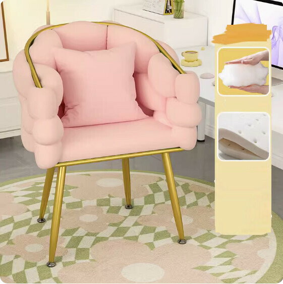 Hotly recommended backrest makeup chair ([comfortable latex] goddess powder + pillow)