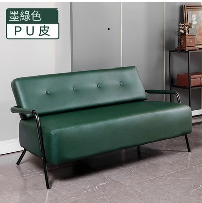 熱推小戶型皮藝三人沙發（墨綠色  加大三人）