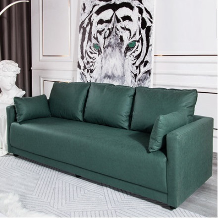 Hotly recommended light luxury simple three-person simple small apartment sofa (dark green - technology cloth) (three people)