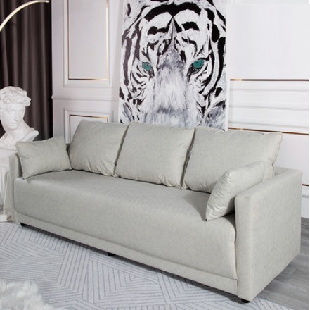 Hotly recommended light luxury simple three-person simple small apartment sofa (off-white - technology cloth) (three people)