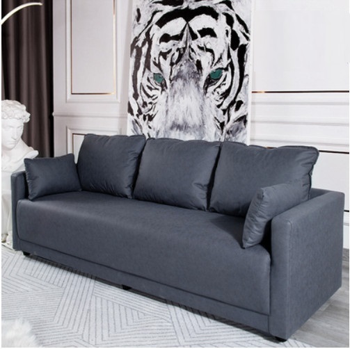 Hotly recommended light luxury simple three-person simple small apartment sofa (dark gray - technology cloth) (enlarged three-person)