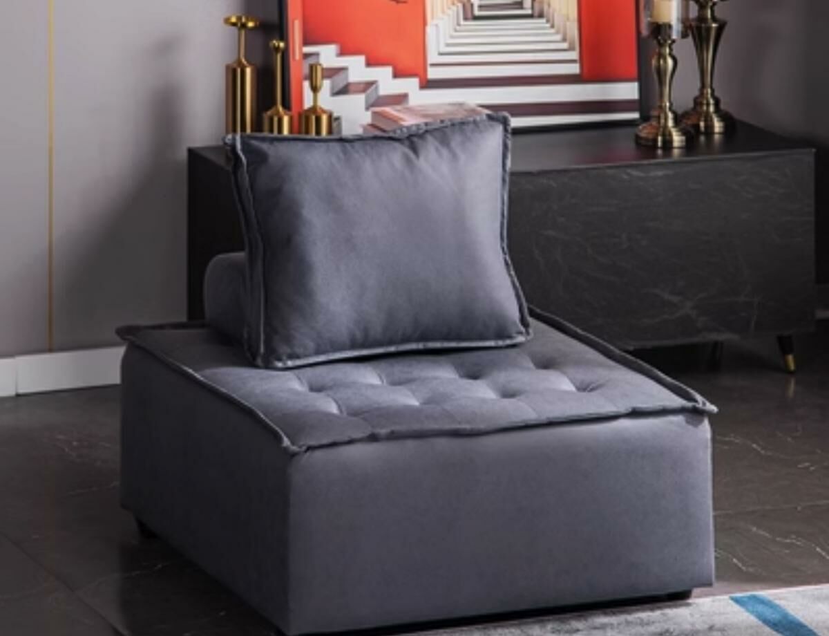 Hot recommended lazy square modular sofa no-wash (dark gray-technical cloth)
