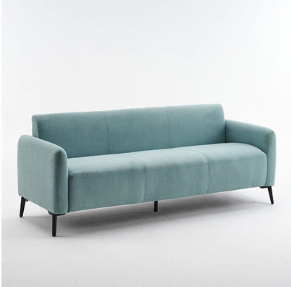 Hotly recommended snowflake velvet three-person small sofa (mint green) (snowflake velvet-latex model plus three persons)
