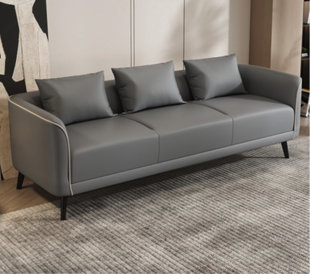 Popular small apartment cat claw-proof simple small sofa (light gray - technical cloth [latex cushion]) (three adults)