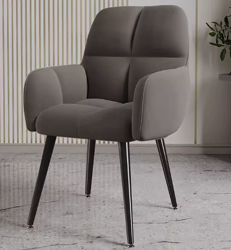 Popular luxury and comfortable soft-backed armchair ([black leg model] dark gray) (size: height 80CM, seat width 39*36CM)
