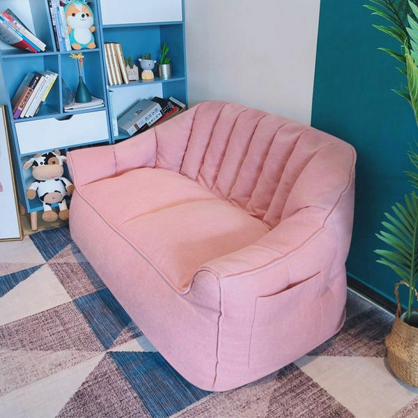 Popular lazy sofa tatami [double seat (girly pink)]