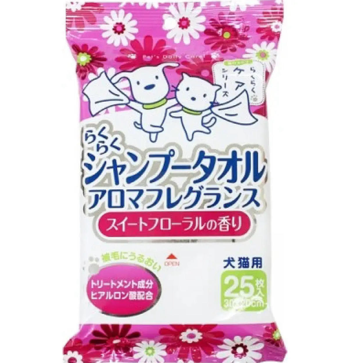 日本SUPER CAT除臭保濕濕紙巾- 甜美花香味 25片（貓狗適用）