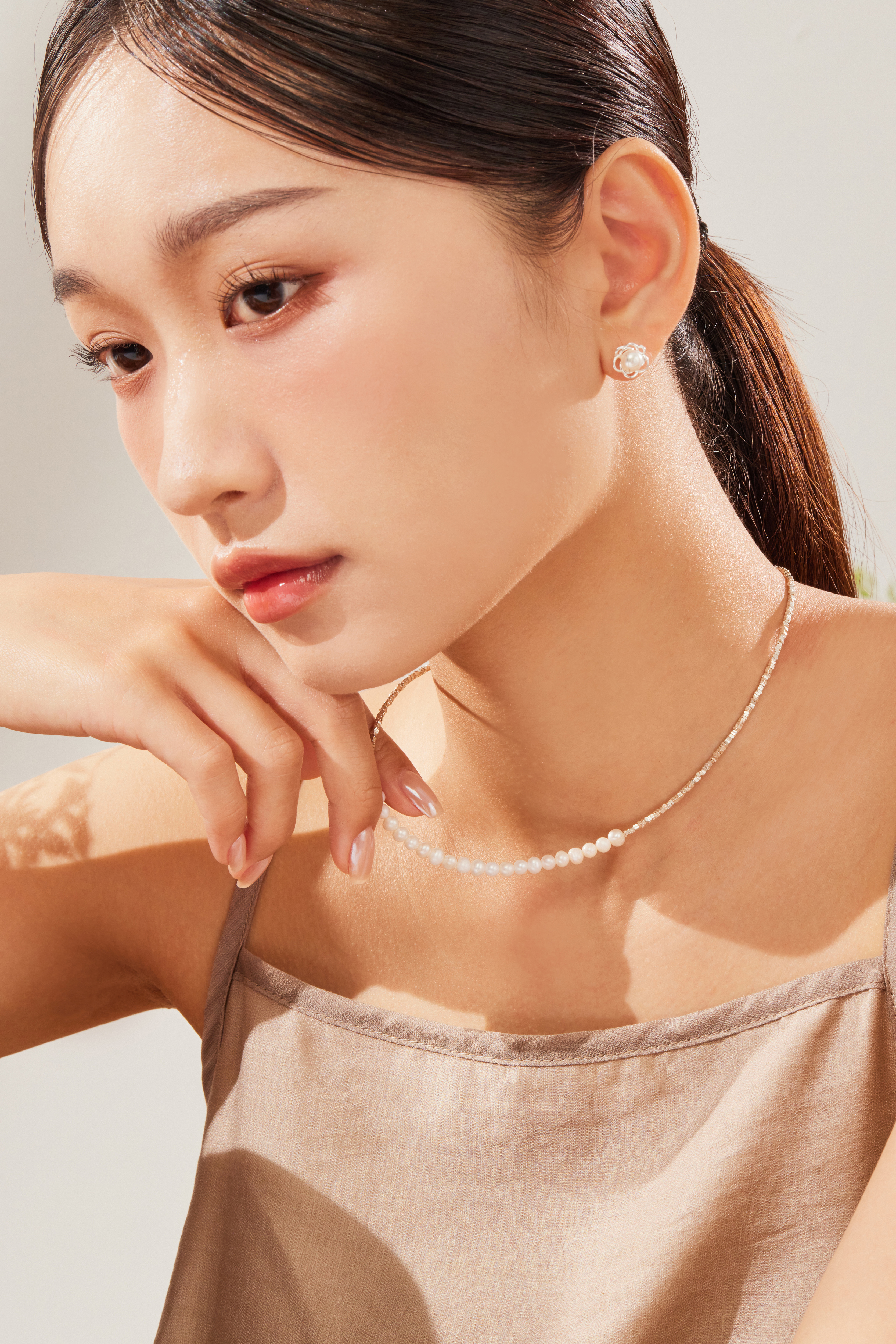 N427| 純銀珍珠項鍊