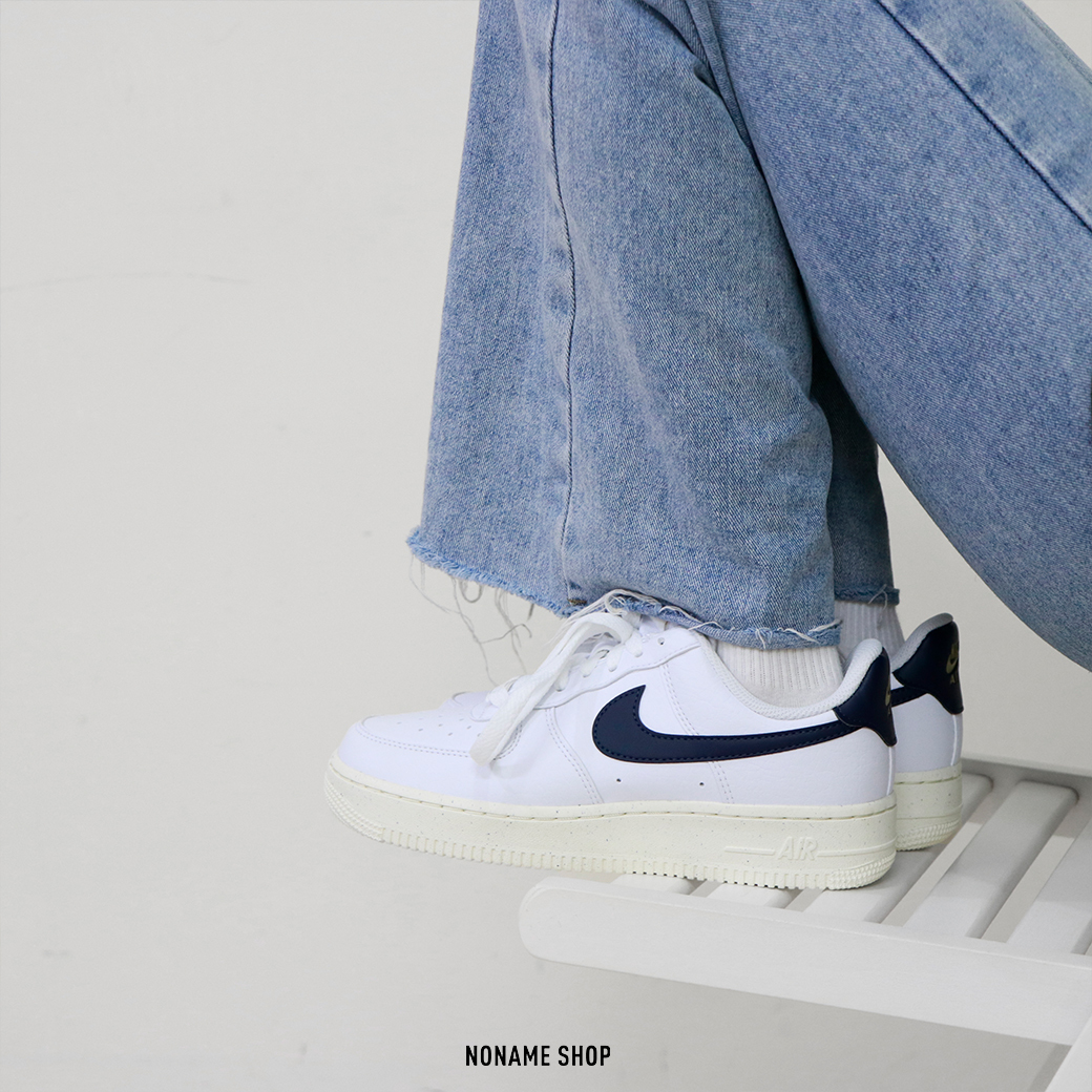 NIKE AIR FORCE 1 AF1 "OLYMPIC" 荔枝皮 金標 海軍藍 (女款)