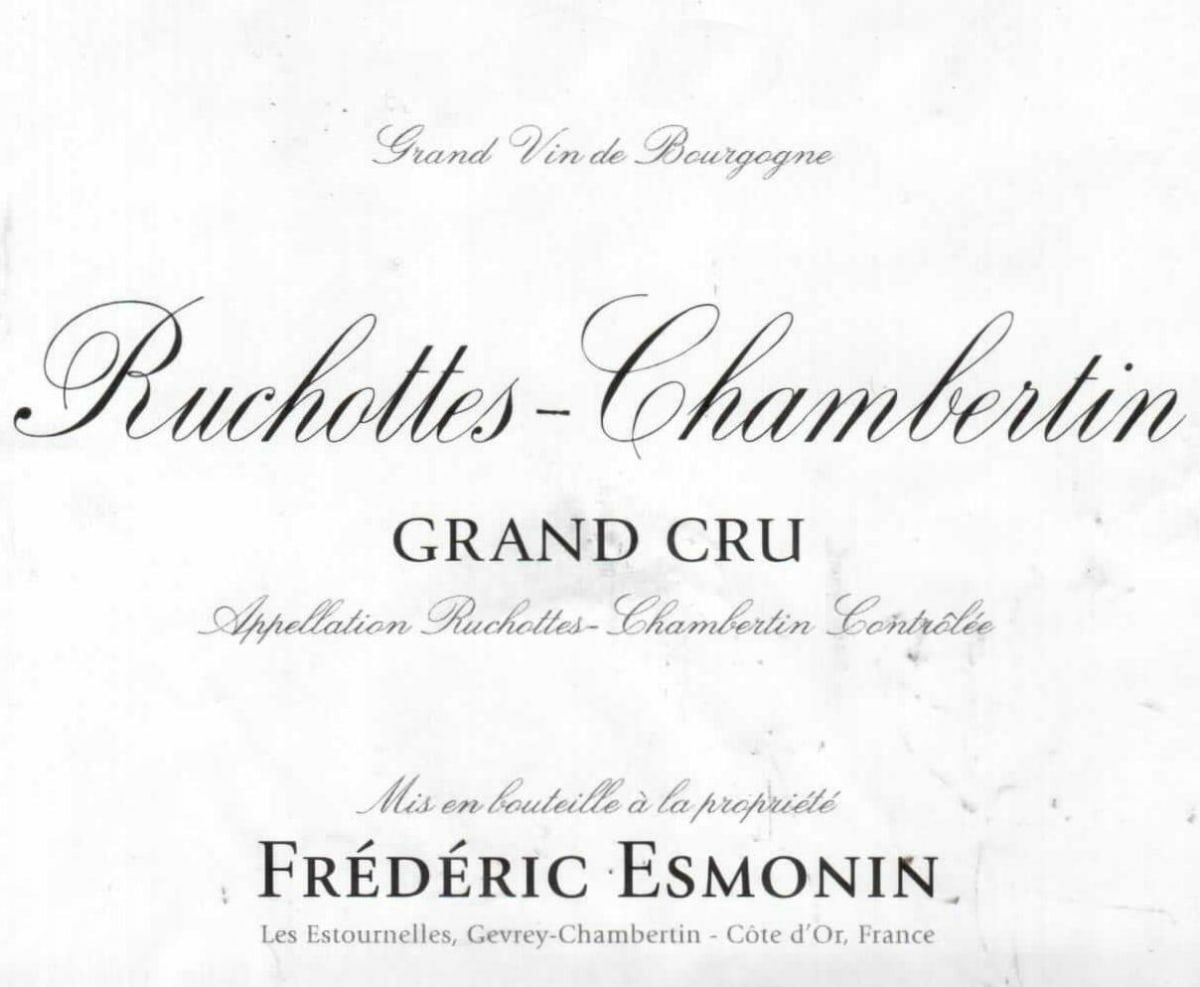 Frederic Esmonin Ruchottes Chambertin Grand Cru 2018 (WS94)