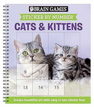 【Brain Games】數字排列輔助貼紙冊 (貓貓篇)