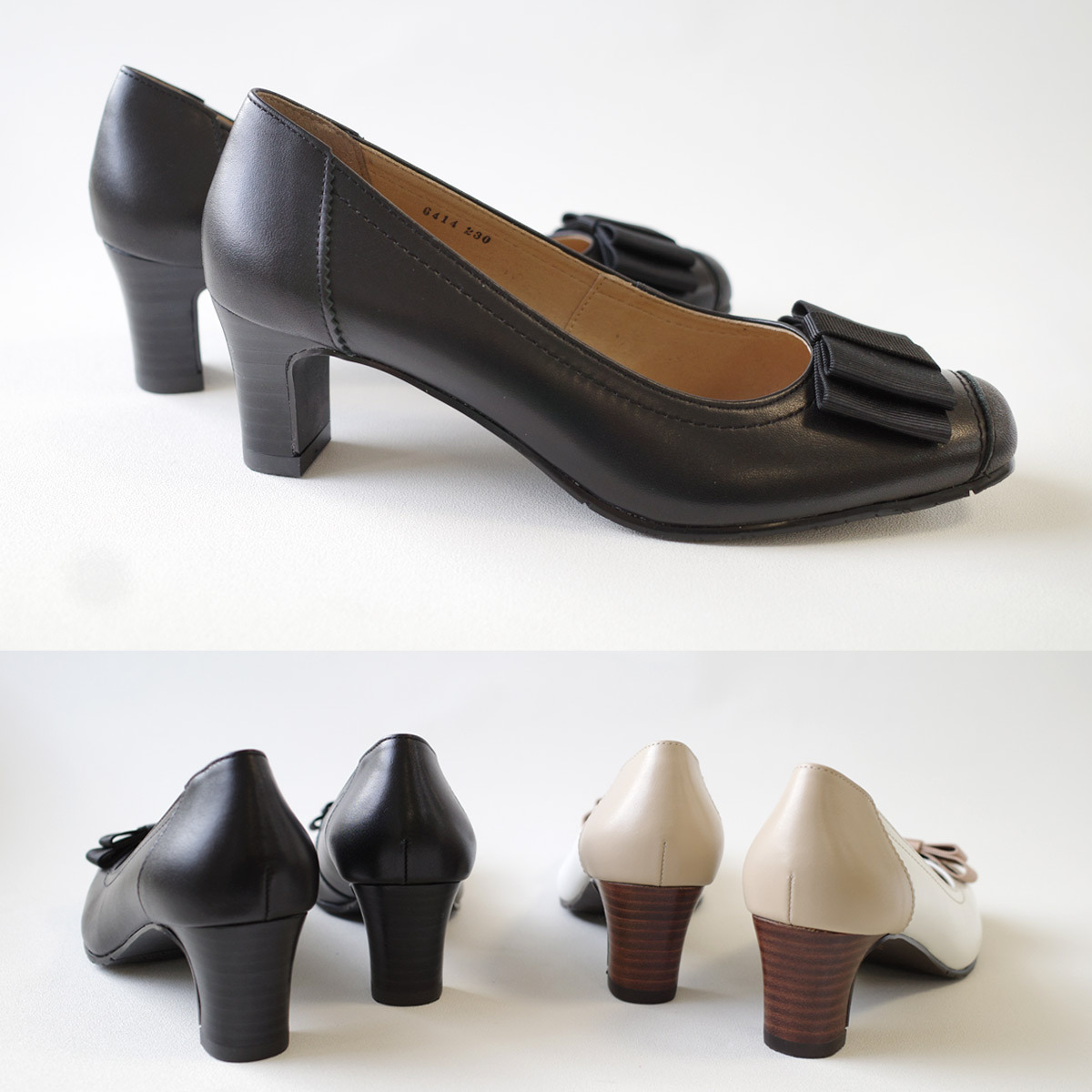 Ms. Jeune 女用日本牛皮蝴蝶結高跟鞋