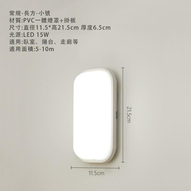 Hot recommended minimalist wall light wall light (super bright-rectangular small size (15w) white light and wall-absorbing dual-purpose)