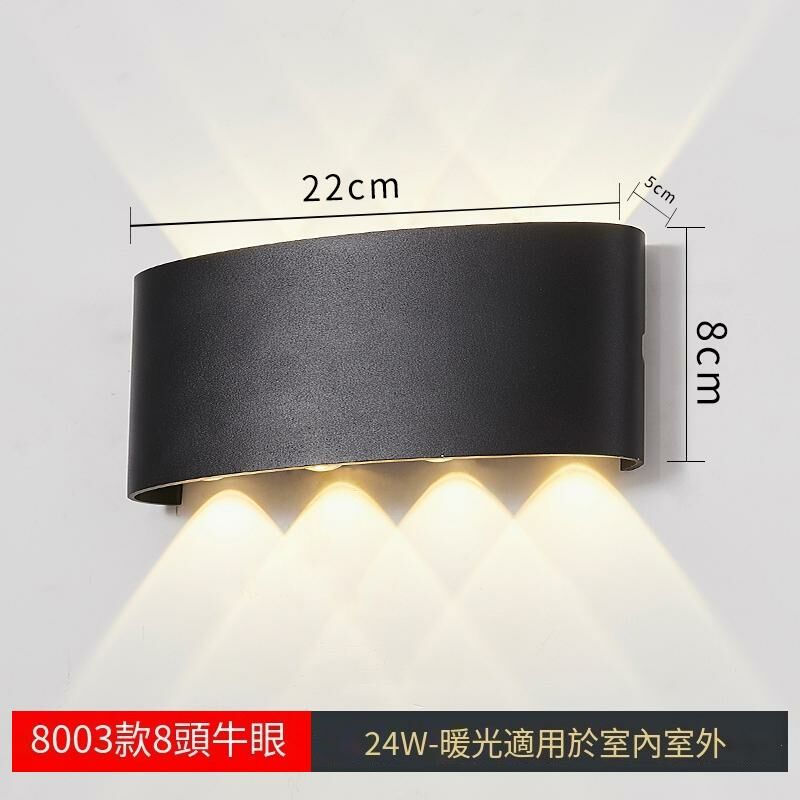 Hot recommended minimalist wall lamp wall lamp (8003-8 Bull's Eye Lamp-Black Model)