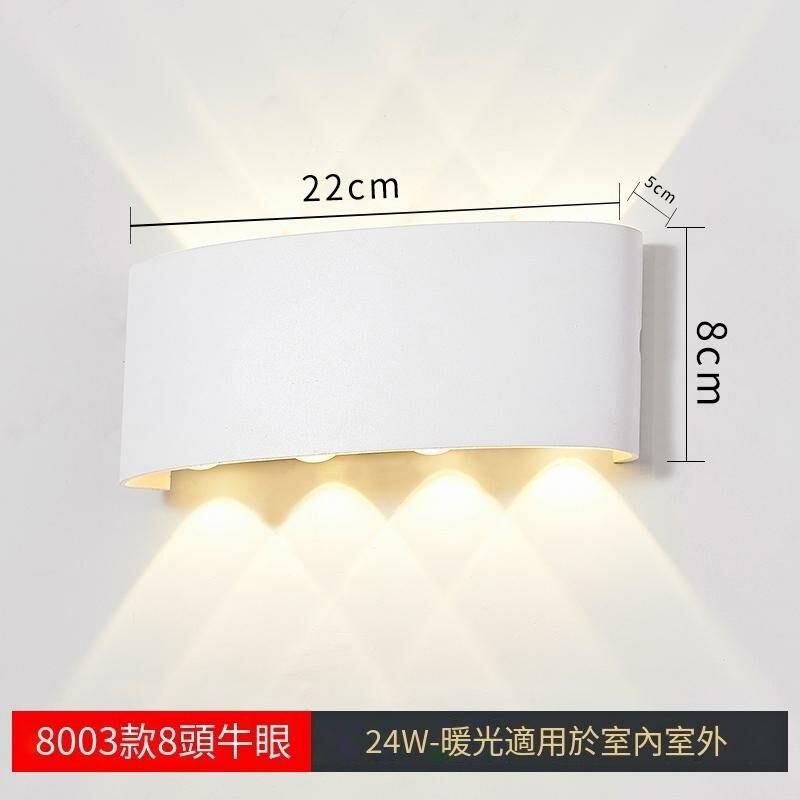 Hot recommendation minimalist wall lamp wall lamp (8003-8 bull's eye lamp-white model)