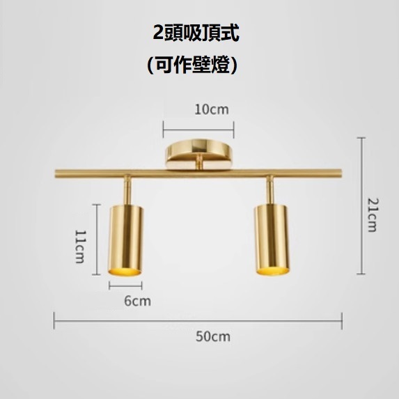 熱推北歐創意蹬（2頭吸頂式暖光）