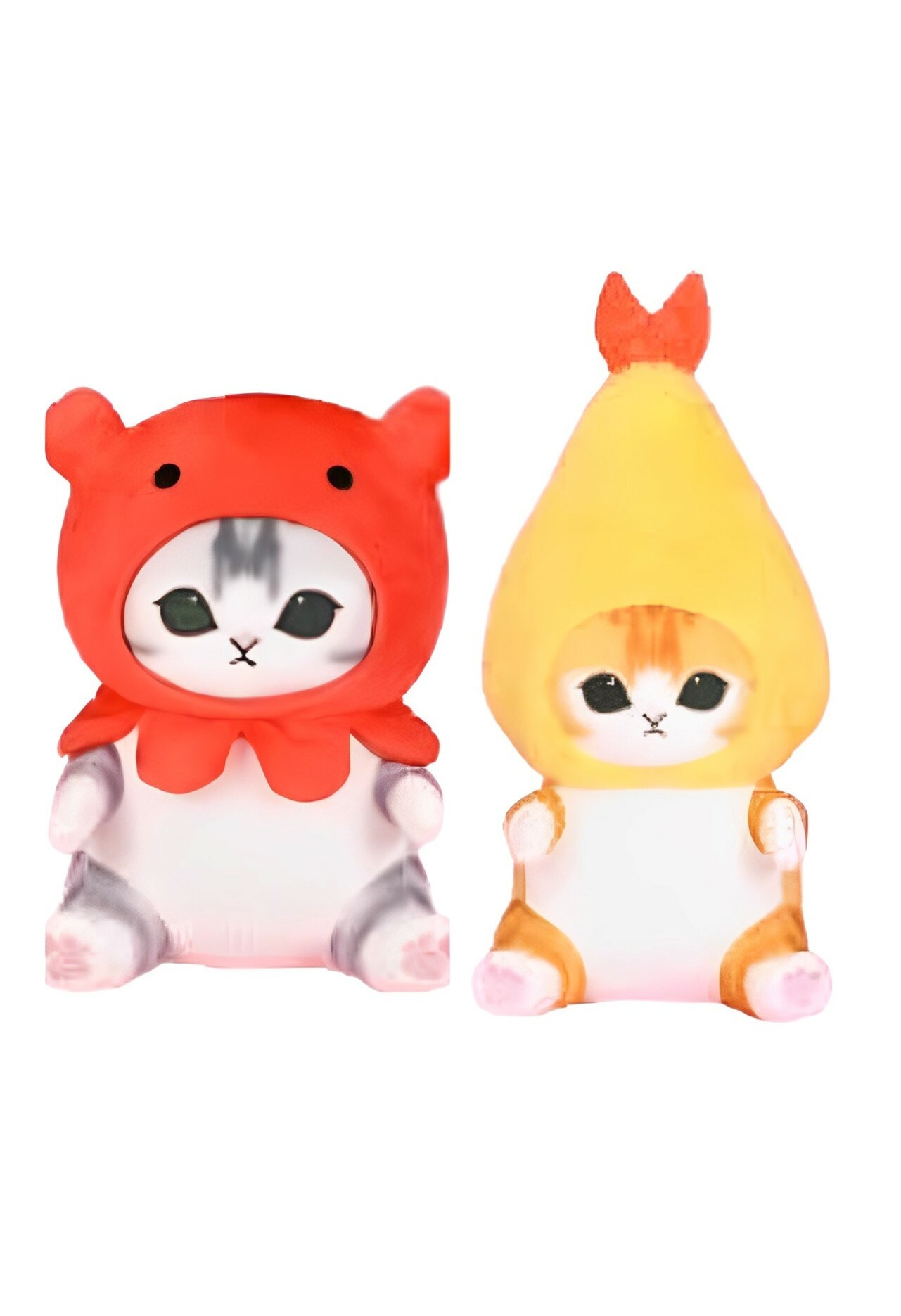 [絨毛公仔系列] 貓福珊迪-扁面蛸裝, 炸蝦裝 6吋, 12吋貓