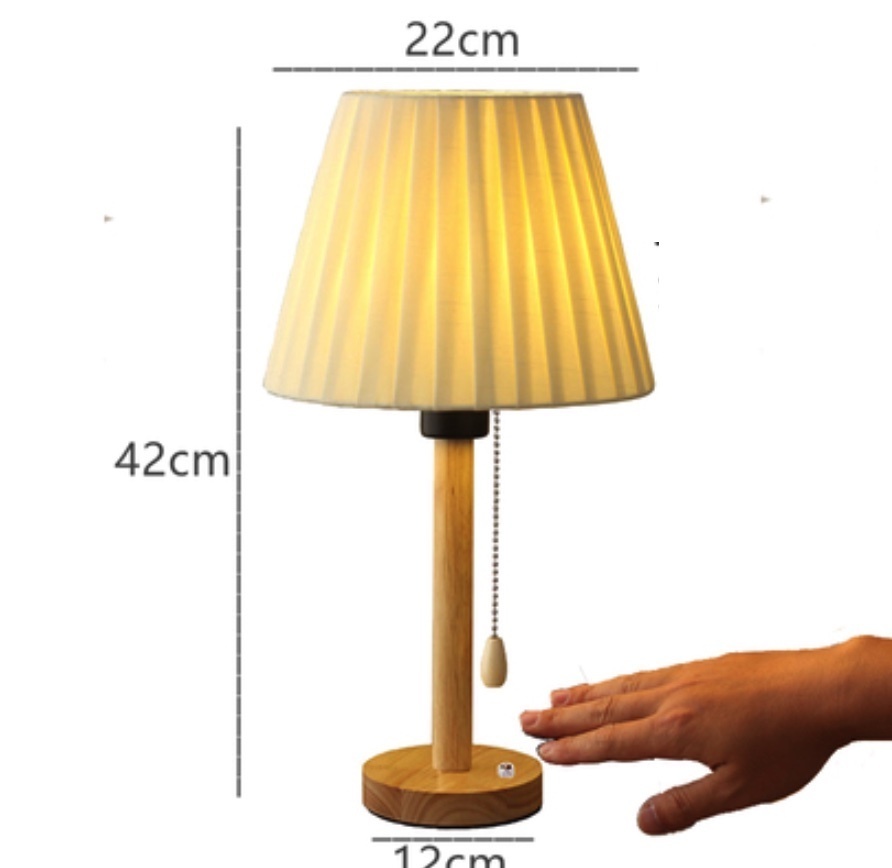 Popular warm and romantic rechargeable small desk lamp for girls (linen + pull switch + 7-watt warm light bulb [rechargeable version])