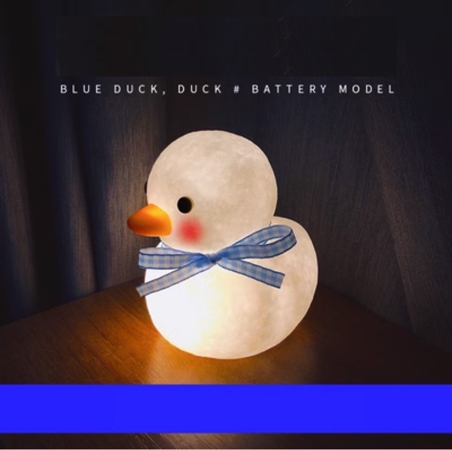 Popular cute duck night light (rechargeable-Blue Duck [5 hours of battery storage])
