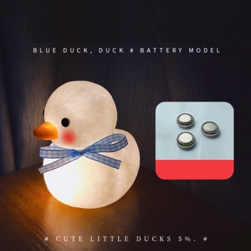 Popular cute duck night light (battery-Blue Duck [free 20 button batteries])