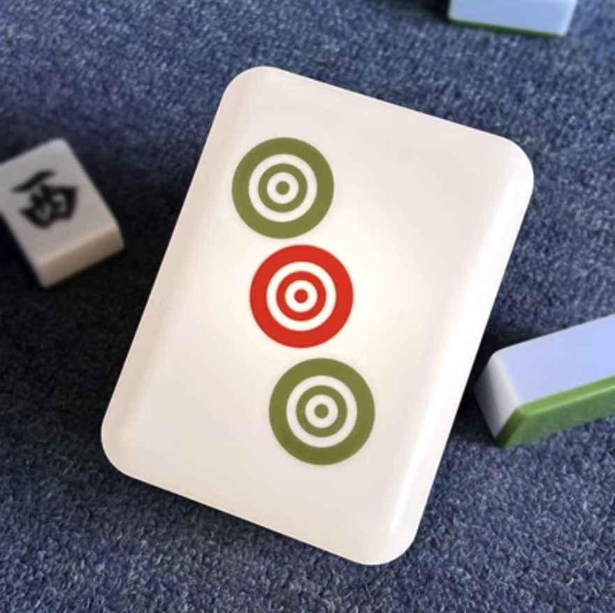 Popular mahjong night light creative fortune lamp (three tubes [size: 125*90*65mm])