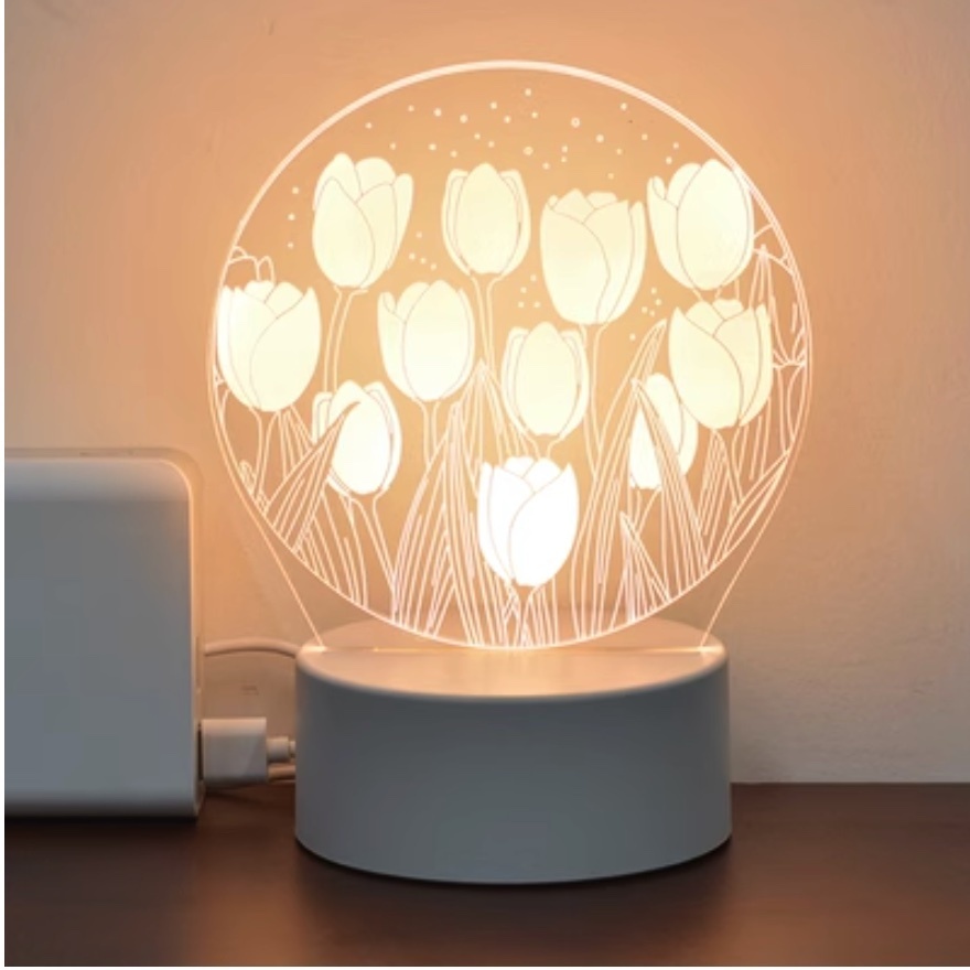 The popular tulip night light ([USB plug-in type + single color] Tulip No. 2)