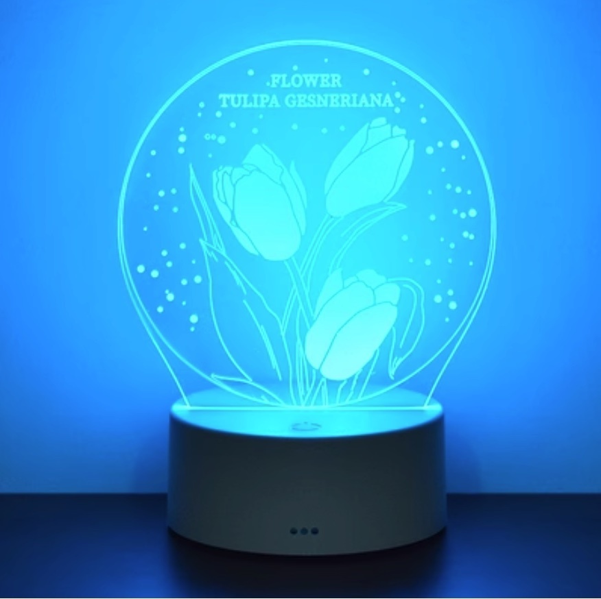 Popular tulip night light ([battery model + seven colors + USB plug] Tulip No. 1)