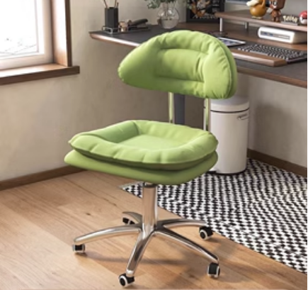 Hot push pulley liftable comfortable office chair (green) (size: 43*39*73-85CM)