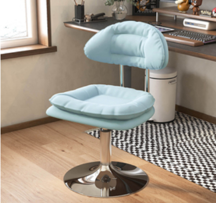 Hot pushable liftable comfortable office chair (light blue* disc model) (size: 43*39*73-85CM)