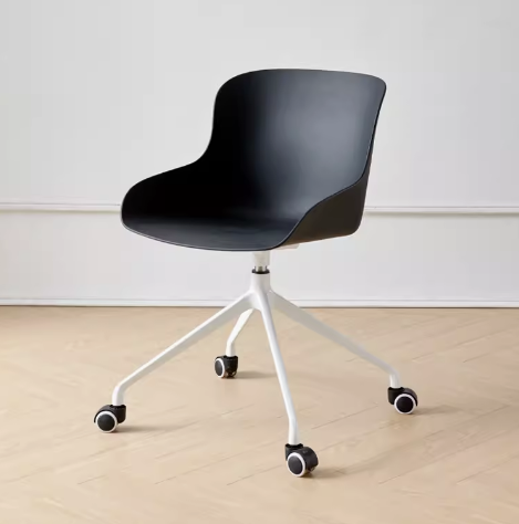 Hot push thickened pulley swivel chair with armrests (note: the height is fixed and cannot be raised or lowered) (black) (size: 54*54*78*45CM)