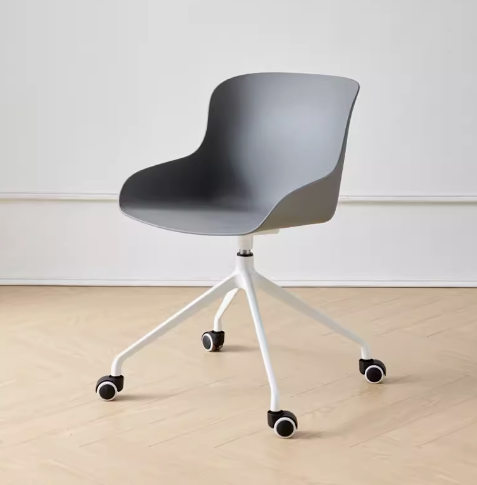 Hot push thickened pulley swivel chair with armrests (note: the height is fixed and cannot be raised or lowered) (grey) (size: 54*54*78*45CM)