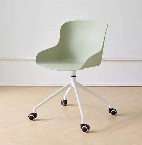 Hot recommended thickened pulley swivel chair with armrests (note: the height is fixed and cannot be raised or lowered) (matcha green) (size: 54*54*78*45CM)