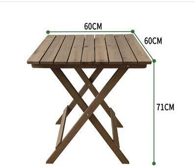 Hot recommendation of convenient home square round dining table (brown square table 60*60*71CM)
