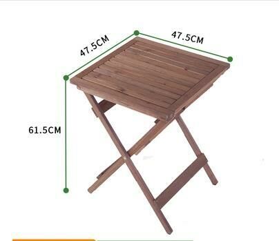 Hot recommendation for convenient home square round dining table (brown small square table 47.5*47.5*61.5CM)