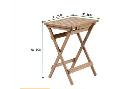 Popular simple retro folding table (small brown long table 47.5*36.5*61.5CM)