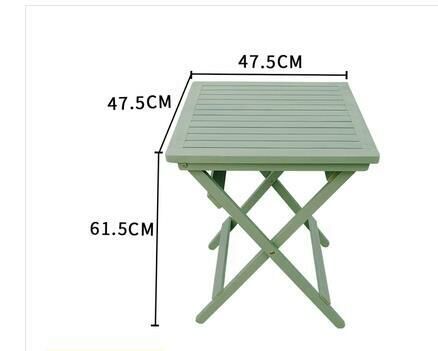 Popular simple retro folding table (medium light green small square table 47.5*47.5*61.5CM)