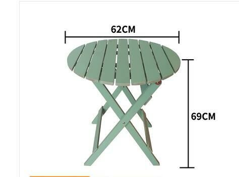 Popular folding round table (light green 62*69CM)