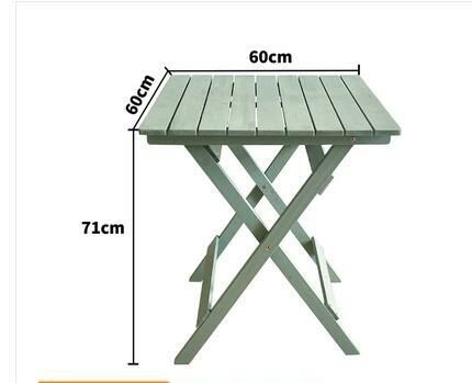 Popular folding square table (light green 60*60*60*71CM)
