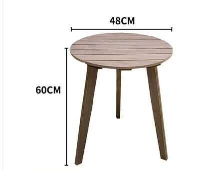 Hot style simple solid wood small round table (brown single layer round table 48*60CM)