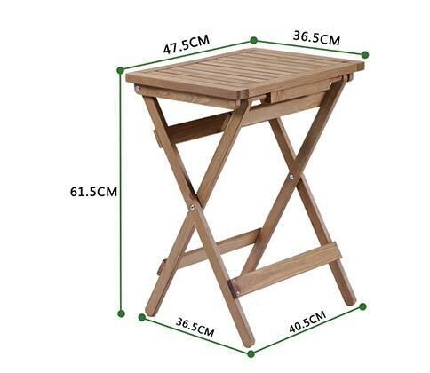 Popular solid wood leisure table (brown long table 61.5*47.5*36.5CM)
