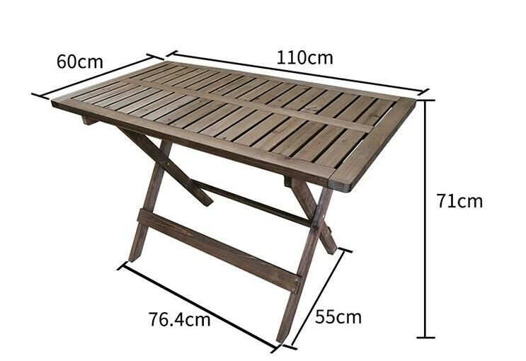 Popular solid wood leisure table (brown long table 110*60*71CM)